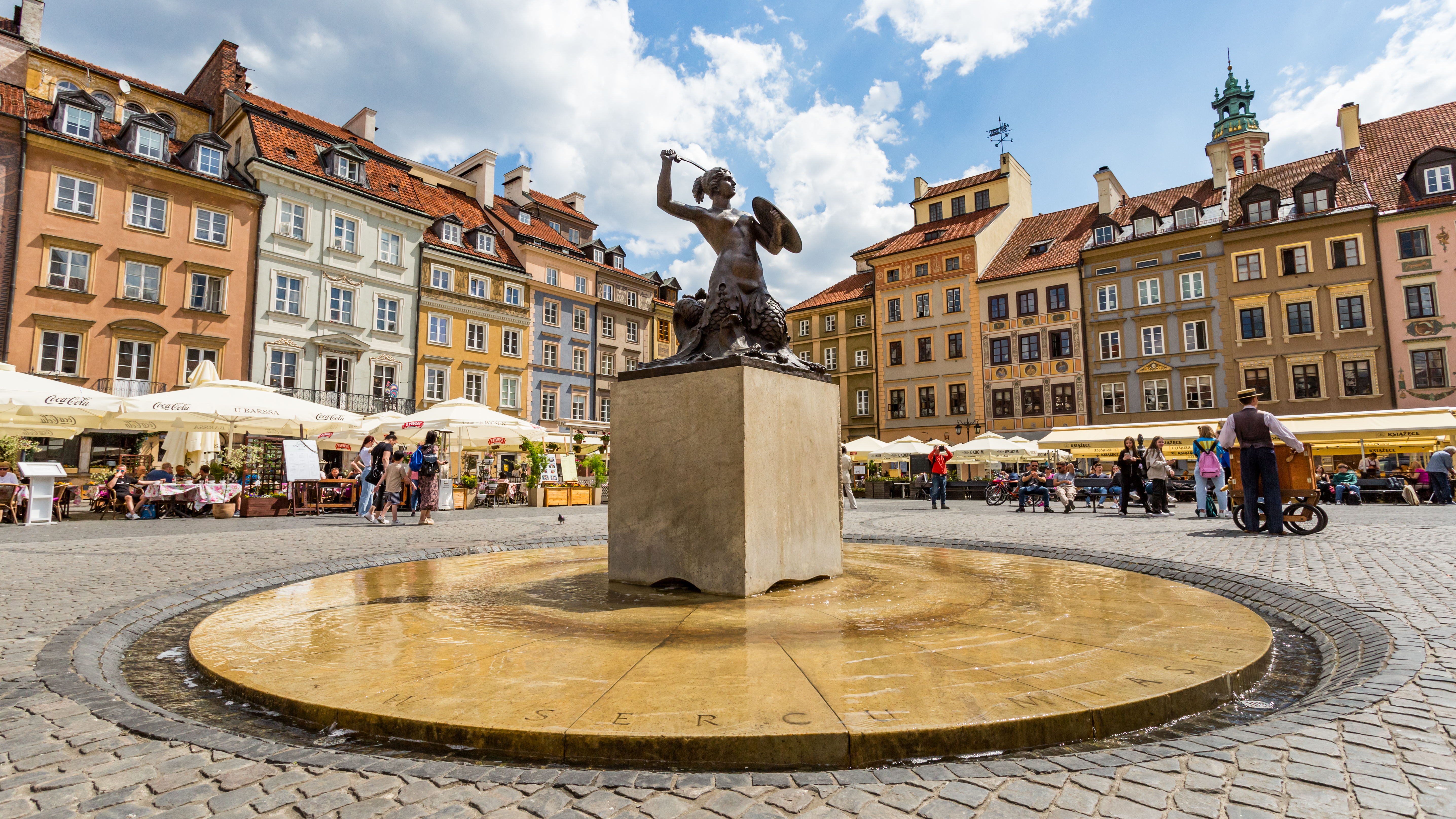 Warsaw's Old Town Market Square, with its mermaid fountain. Credit: Rick Steves’ Europe.